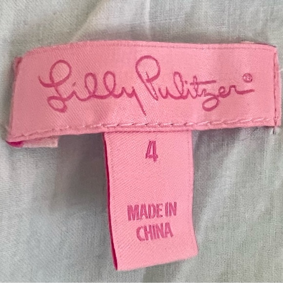 Lilly Pulitzer sea glass cotton Janice shift w/gold soutache trim - Picture 5 of 5